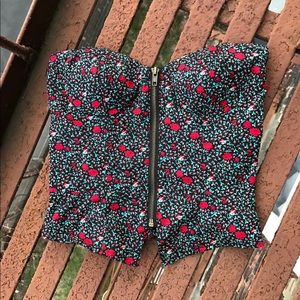 Urban Outfitters Floral Bustier - Size XS - NWT